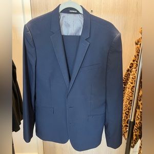 Express Extra Slim 2 Piece Suit - Navy Blue